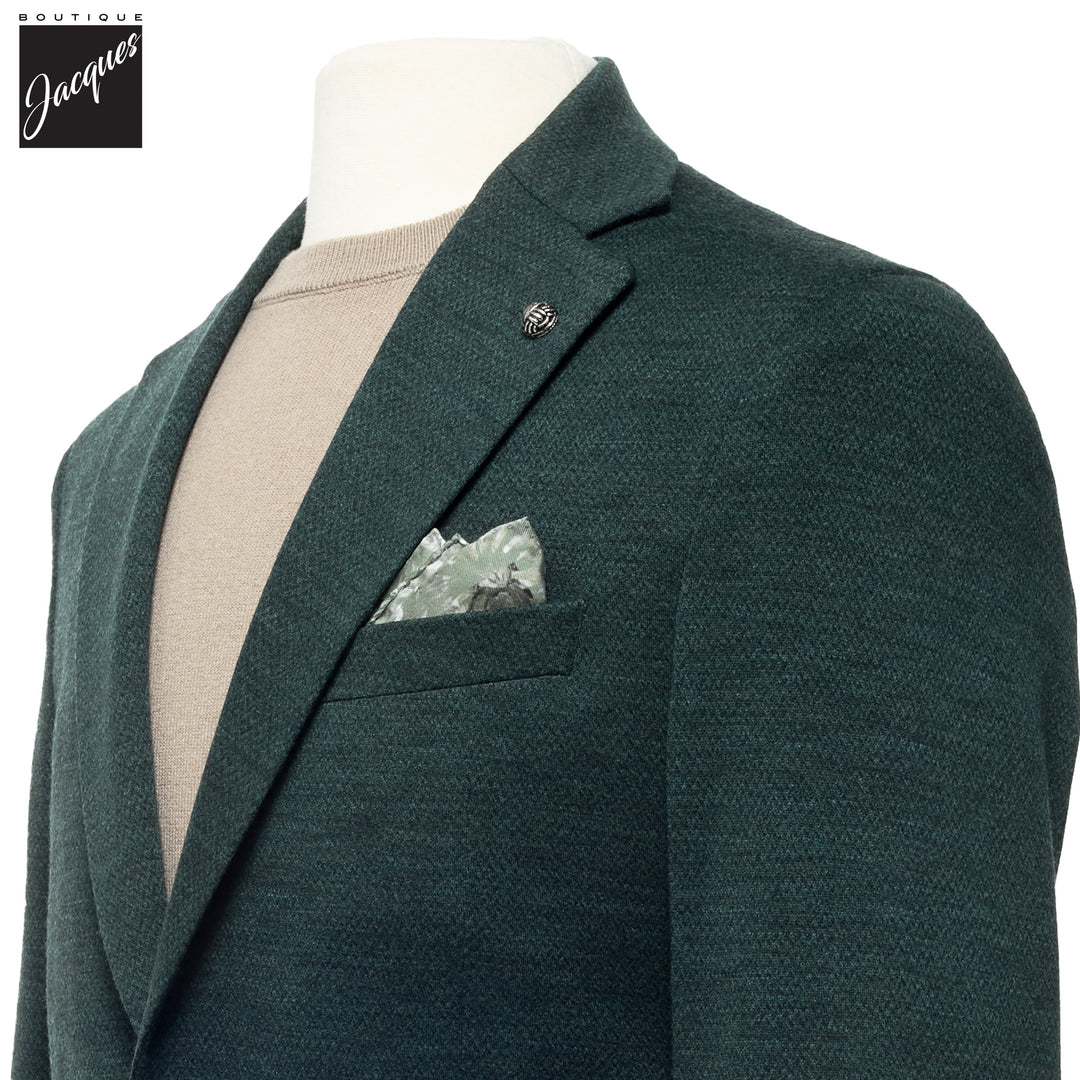 Green Mélange Wool Hartford Contemporary Fit Knitted Sport Jacket - Jack Victor