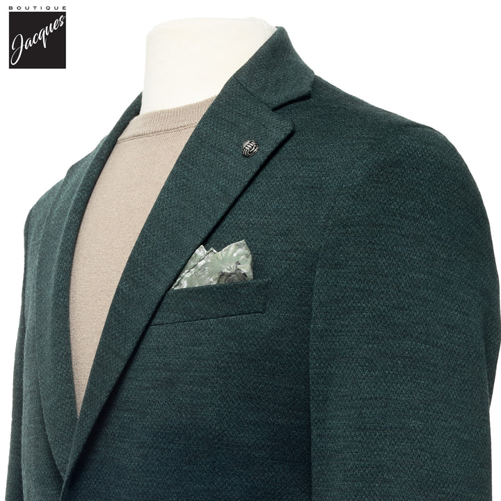 Green Mélange Wool Hartford Contemporary Fit Knitted Sport Jacket - Jack Victor