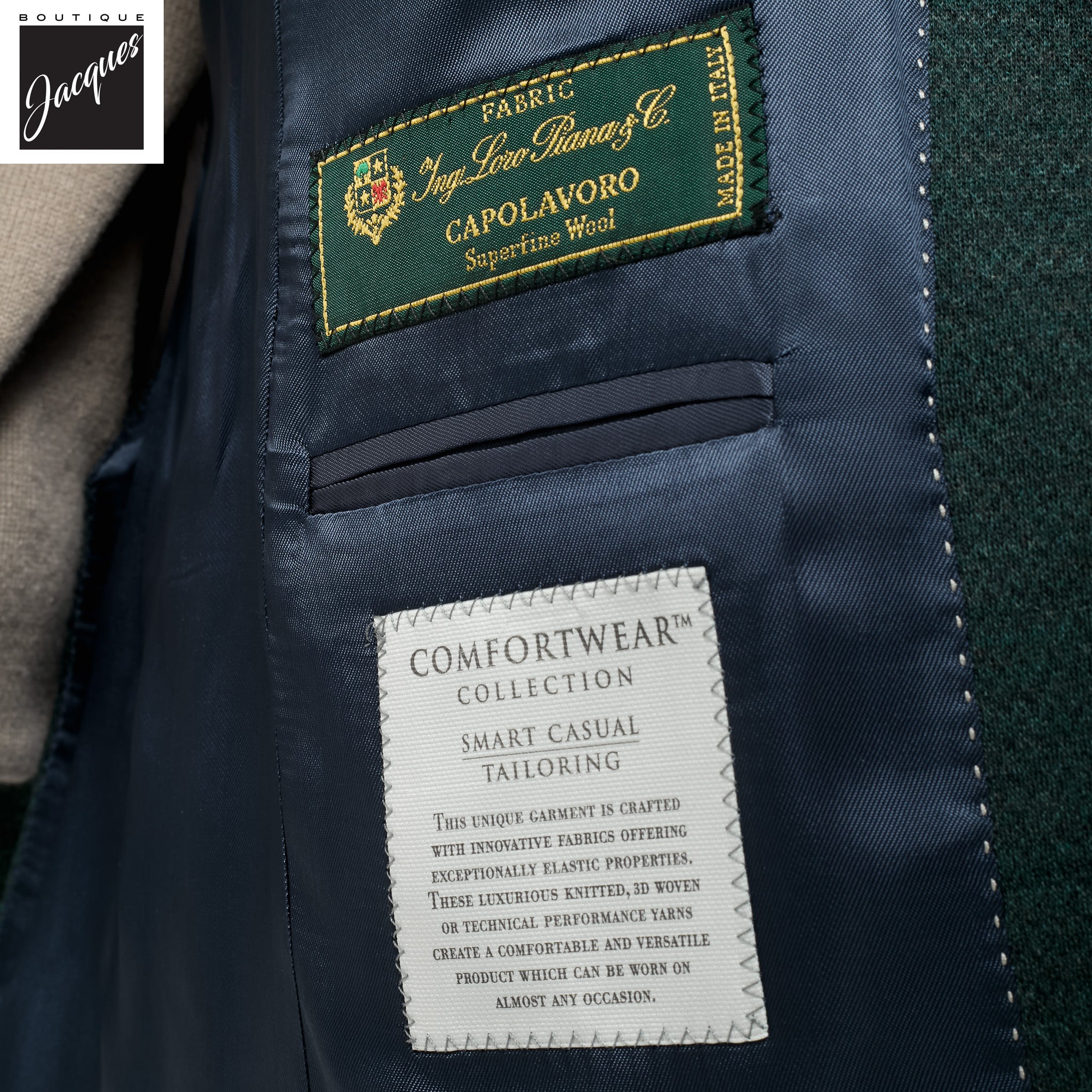 Green Mélange Wool Hartford Contemporary Fit Knitted Sport Jacket - Jack Victor
