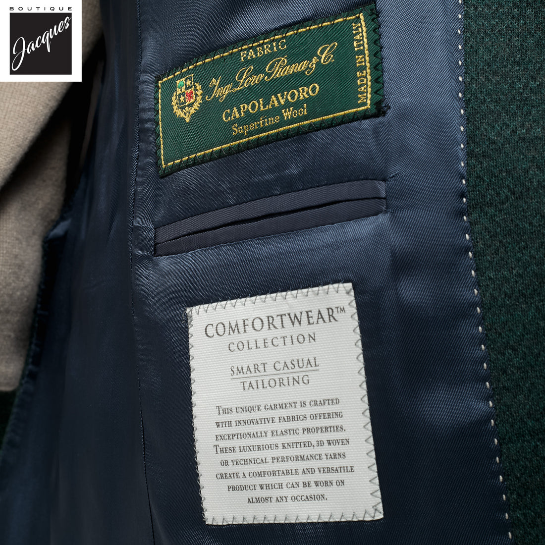 Green Mélange Wool Hartford Contemporary Fit Knitted Sport Jacket - Jack Victor