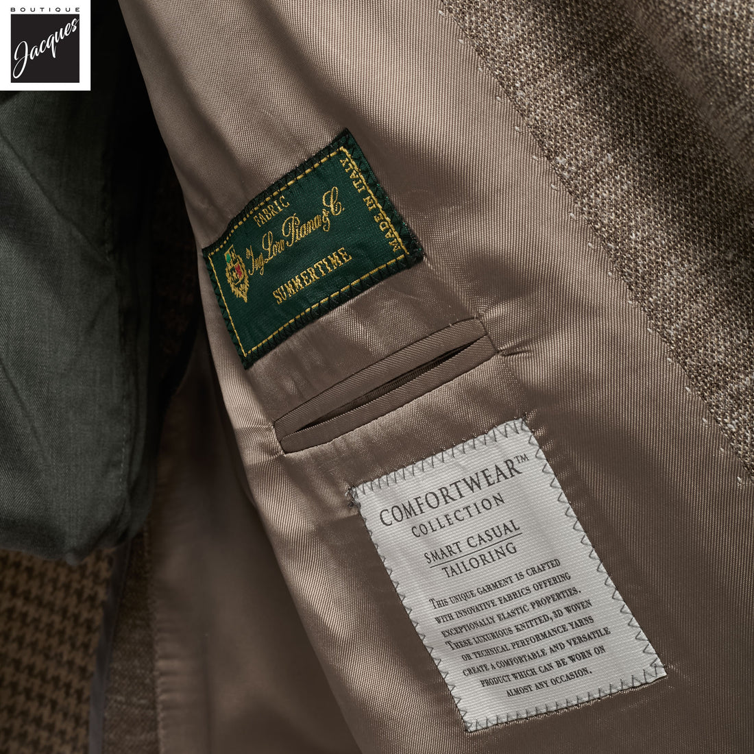 Beige Melange Hartford Contemporary Fit Unconstructed Sport Jacket - Jack Victor
