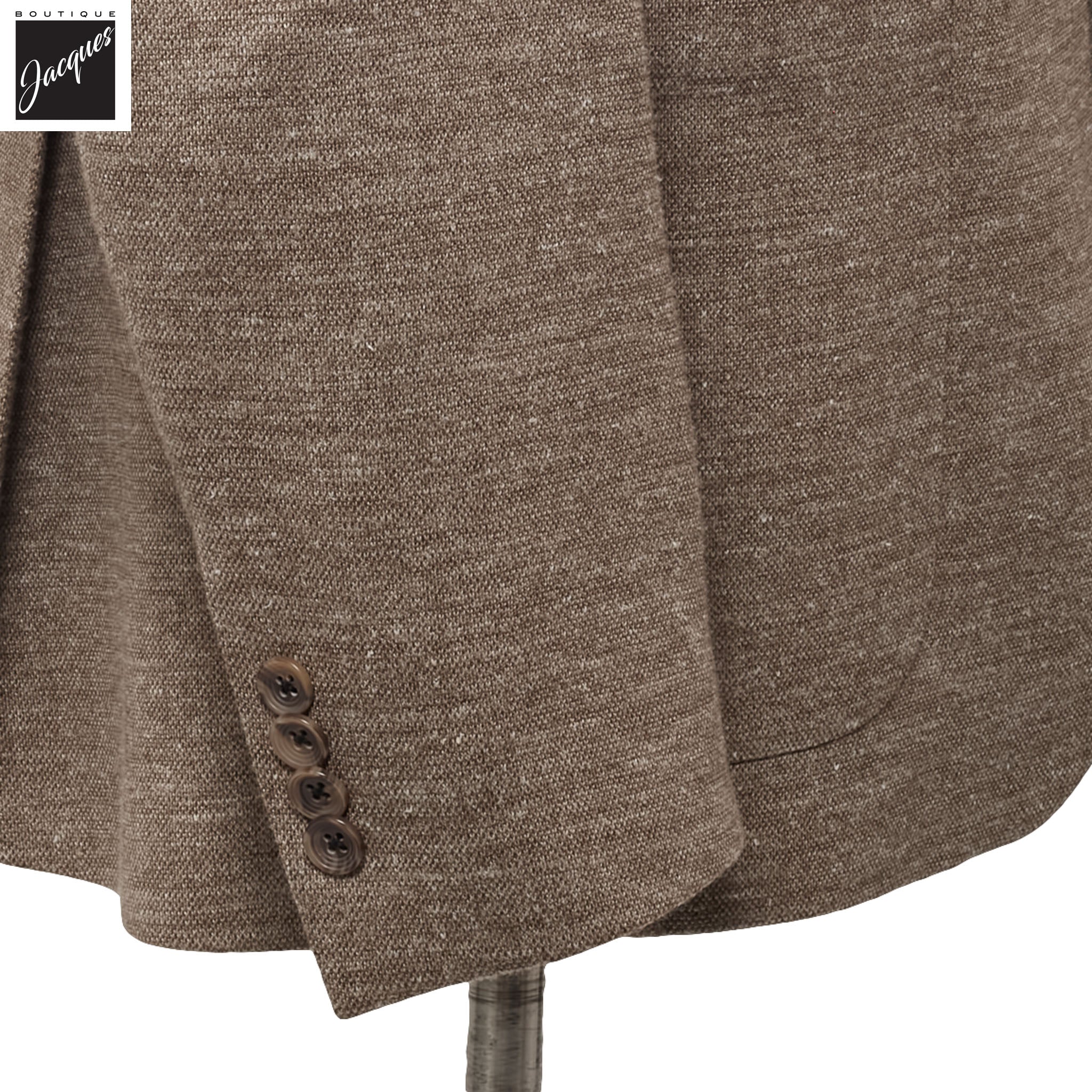 Beige Melange Hartford Contemporary Fit Unconstructed Sport Jacket - Jack Victor