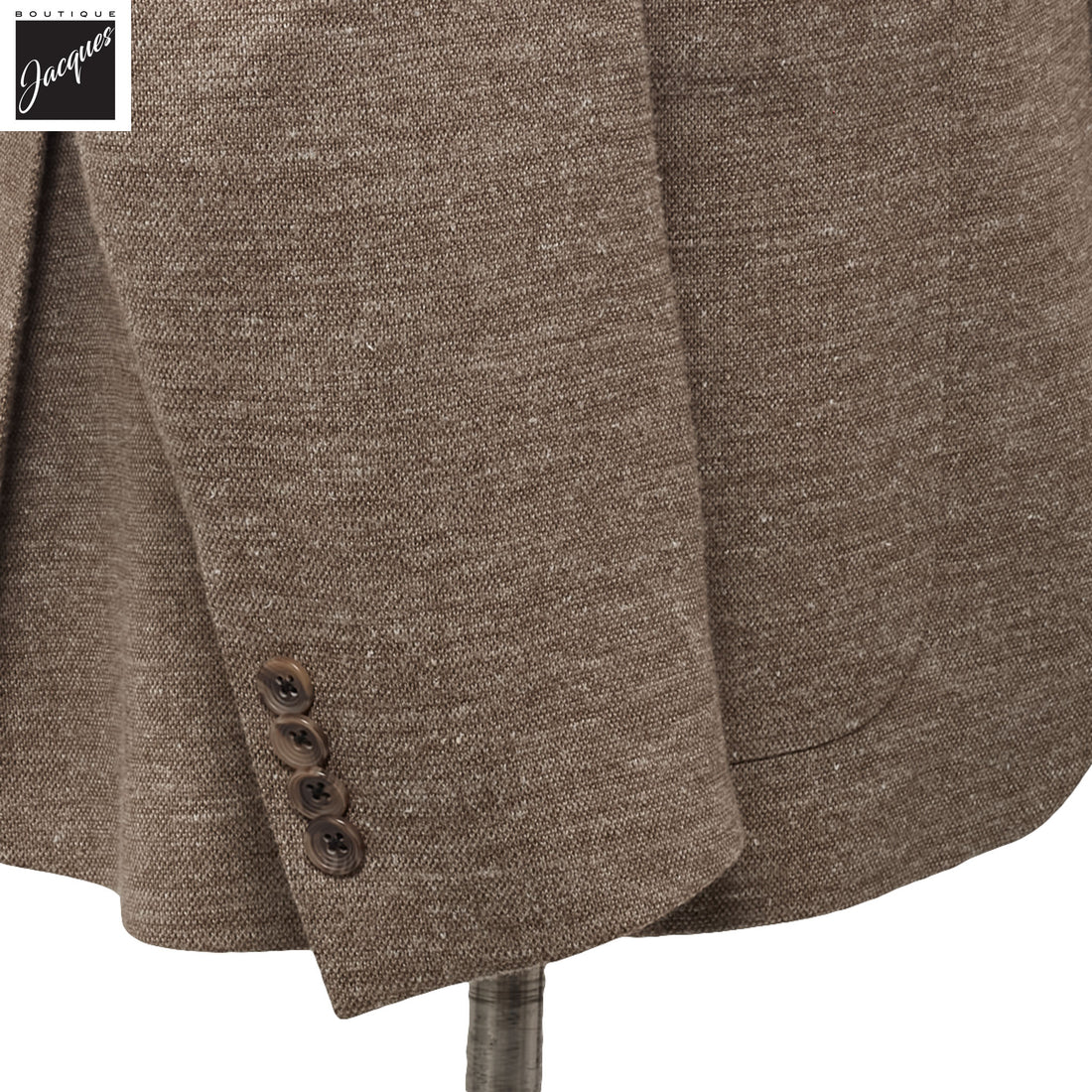 Beige Melange Hartford Contemporary Fit Unconstructed Sport Jacket - Jack Victor