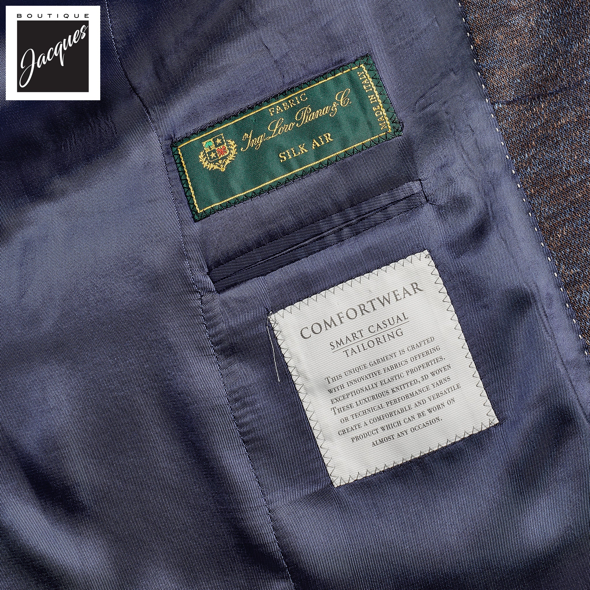 Brown Mélange Wool & Silk Hartford Contemporary Fit Sport Coat - Jack Victor