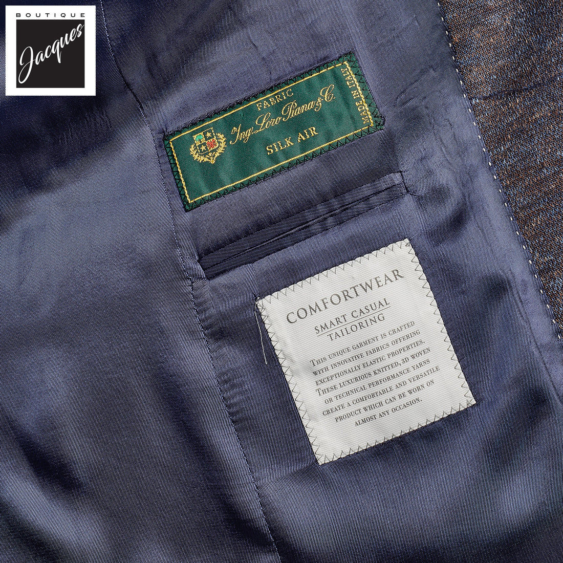 Brown Mélange Wool & Silk Hartford Contemporary Fit Sport Coat - Jack Victor