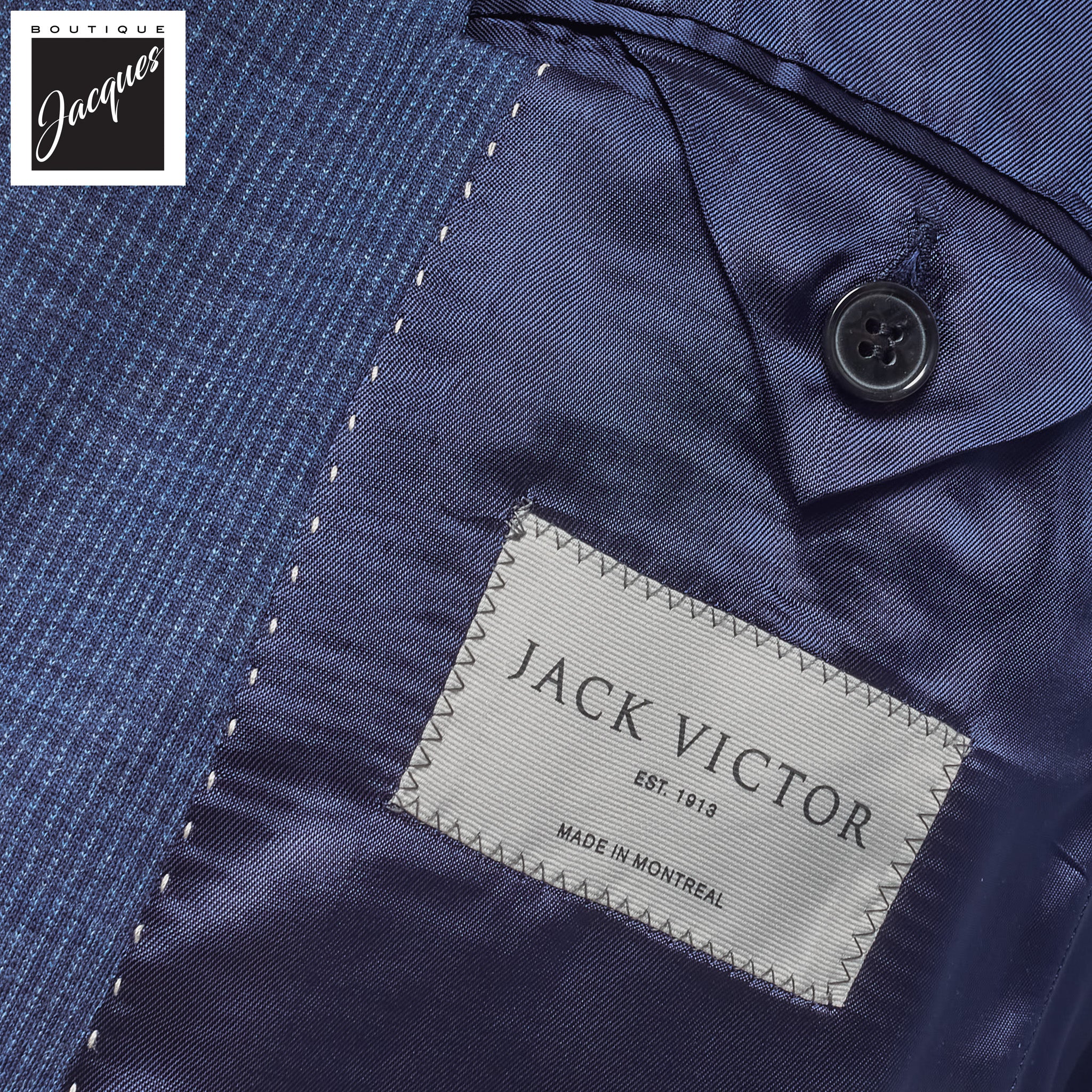 Blue Micro-Stripe Hartford Knit Suit - Jack Victor