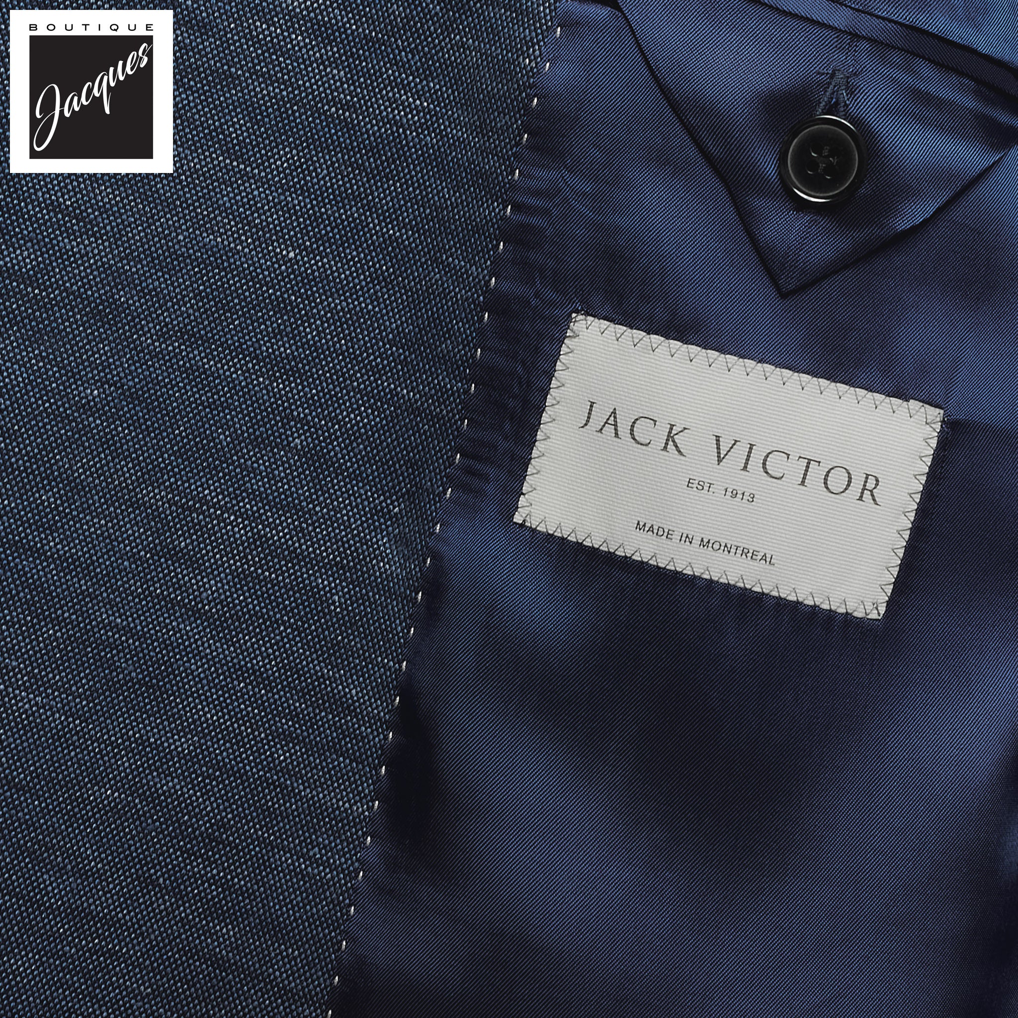 Blue Comfortwear Hill Contemporary Fit Cotton-Linen Sport Jacket - Jack Victor