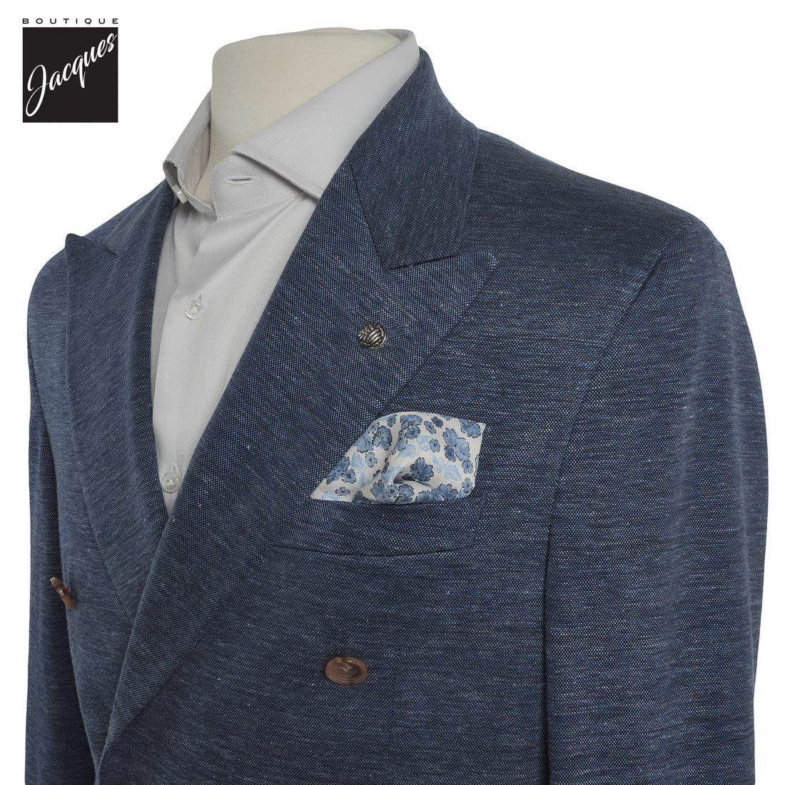 Blue Comfortwear Hill Contemporary Fit Cotton-Linen Sport Jacket - Jack Victor