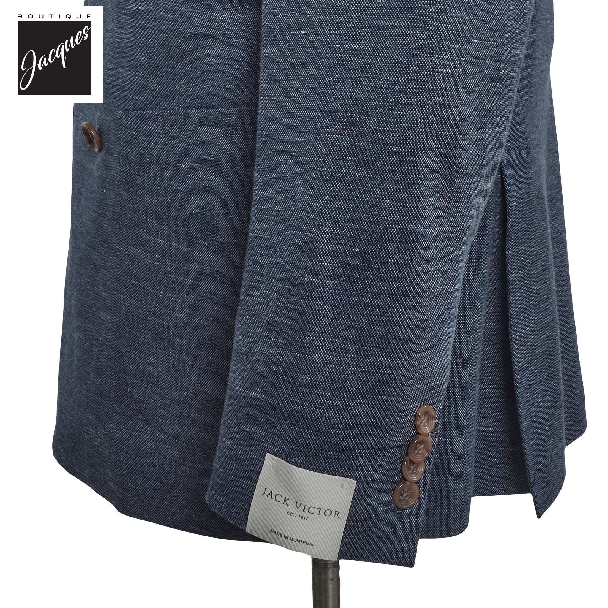 Blue Comfortwear Hill Contemporary Fit Cotton-Linen Sport Jacket - Jack Victor