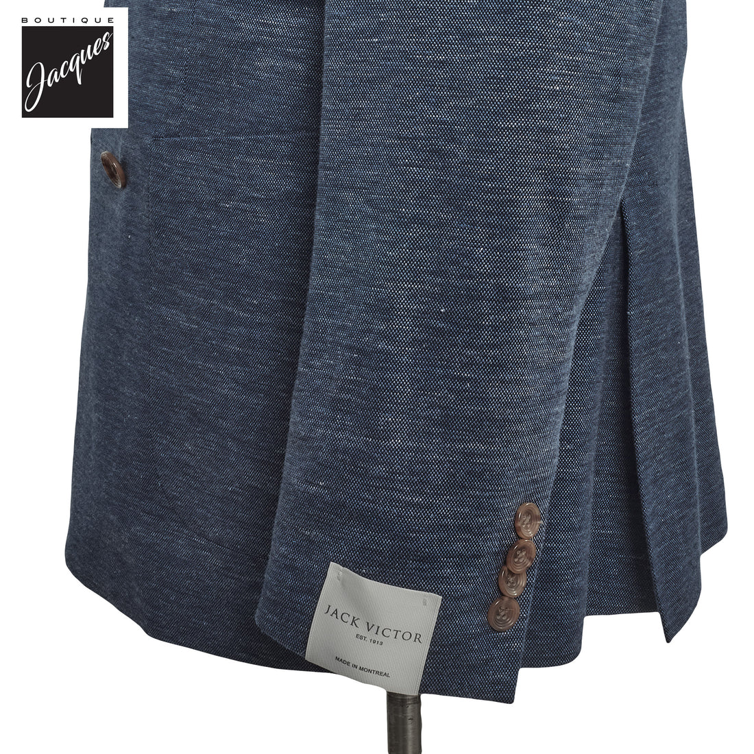 Blue Comfortwear Hill Contemporary Fit Cotton-Linen Sport Jacket - Jack Victor