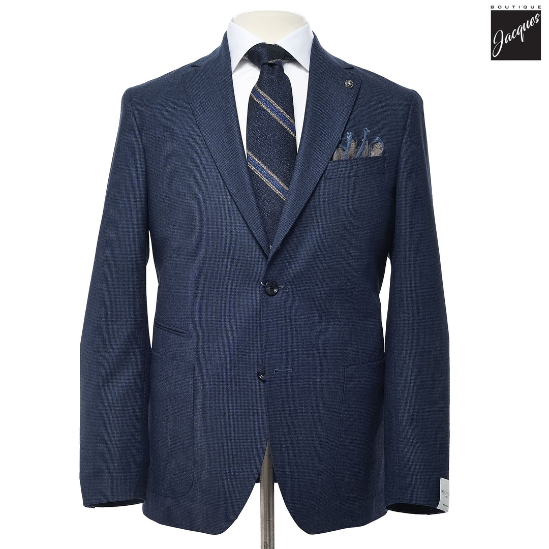 Blue Wool Cashmere Unconstructed Irving Contemporary Fit Wool Suit - Jack Victor