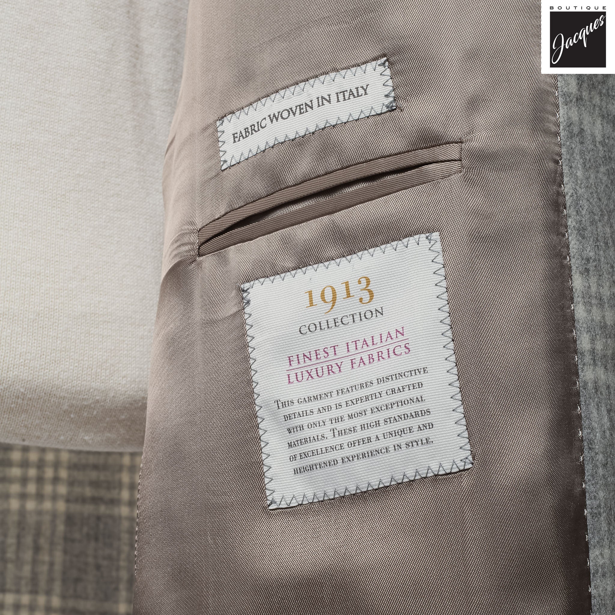 Light Gray Check McAllen Contemporary Fit Alpaca/Wool Sport Jacket - Jack Victor