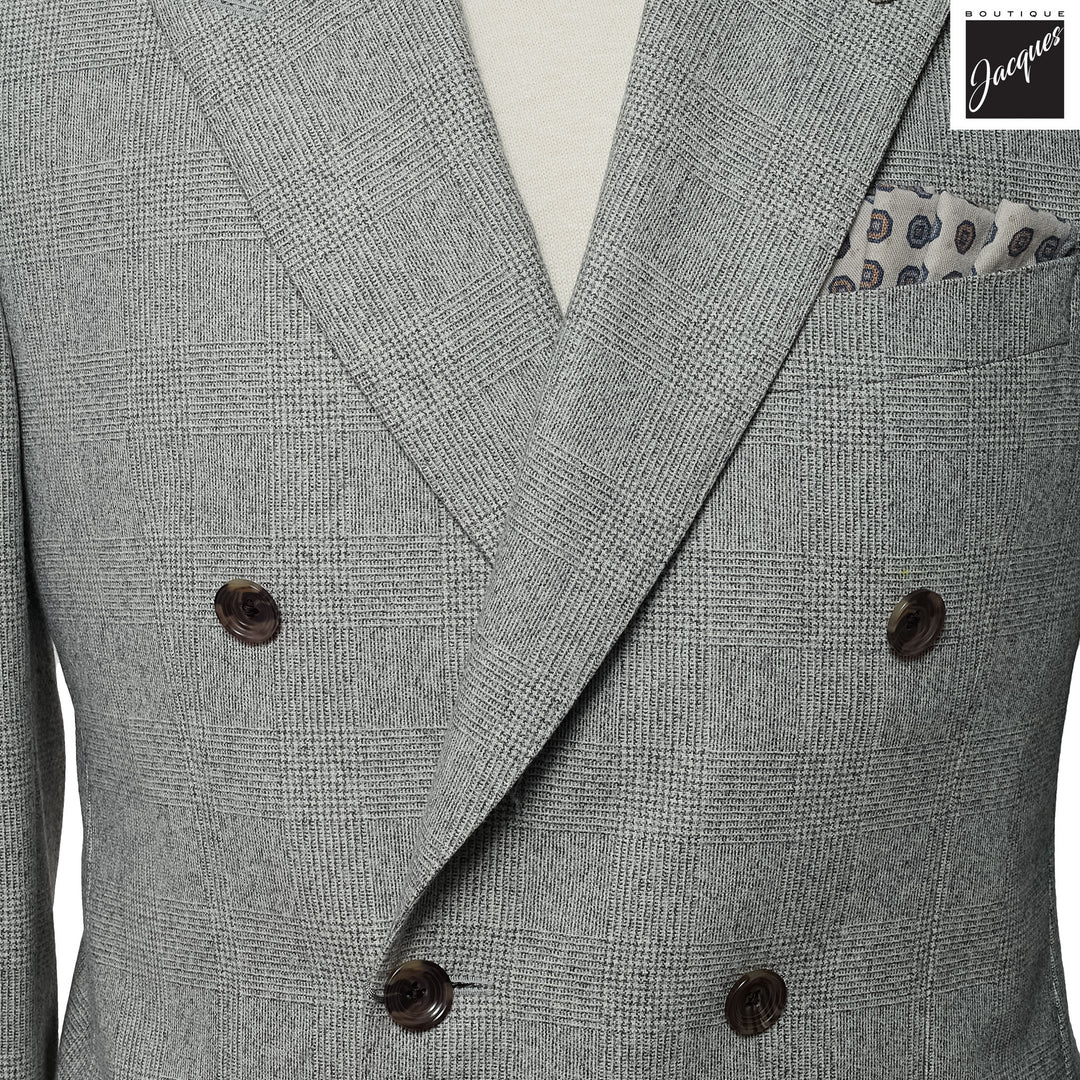 Gray Prince of Wales Merlin Super 180s Contemporary Fit Suit - Jack Victor 1913