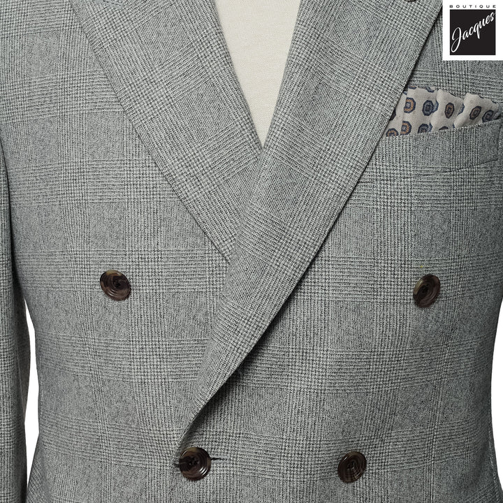 Gray Prince of Wales Merlin Super 180s Contemporary Fit Suit - Jack Victor 1913