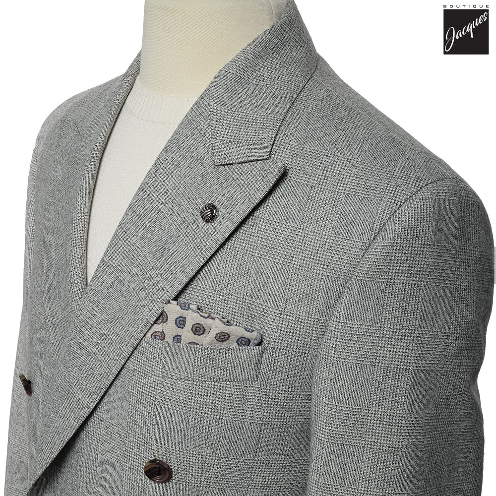 Gray Prince of Wales Merlin Super 180s Contemporary Fit Suit - Jack Victor 1913