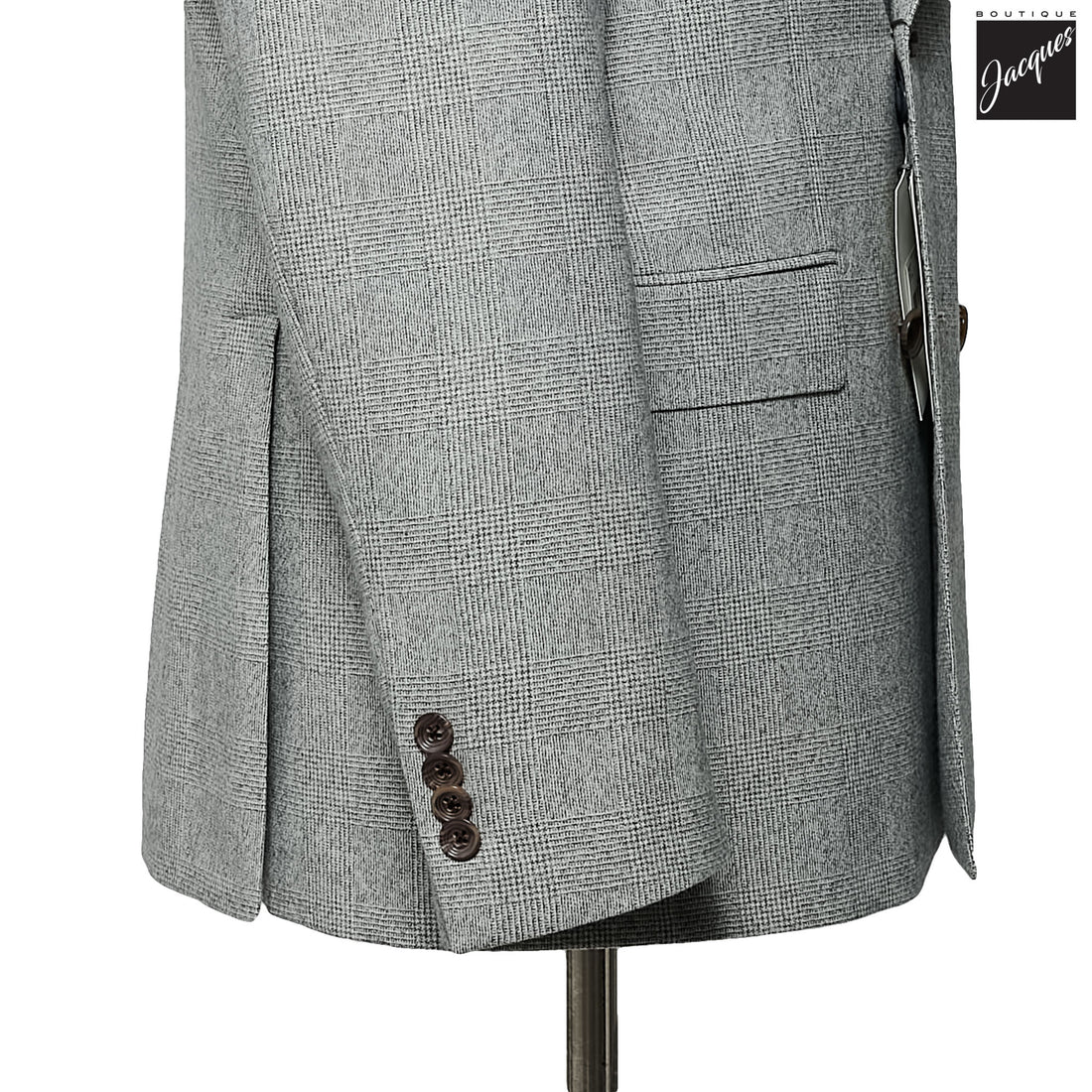 Gray Prince of Wales Merlin Super 180s Contemporary Fit Suit - Jack Victor 1913
