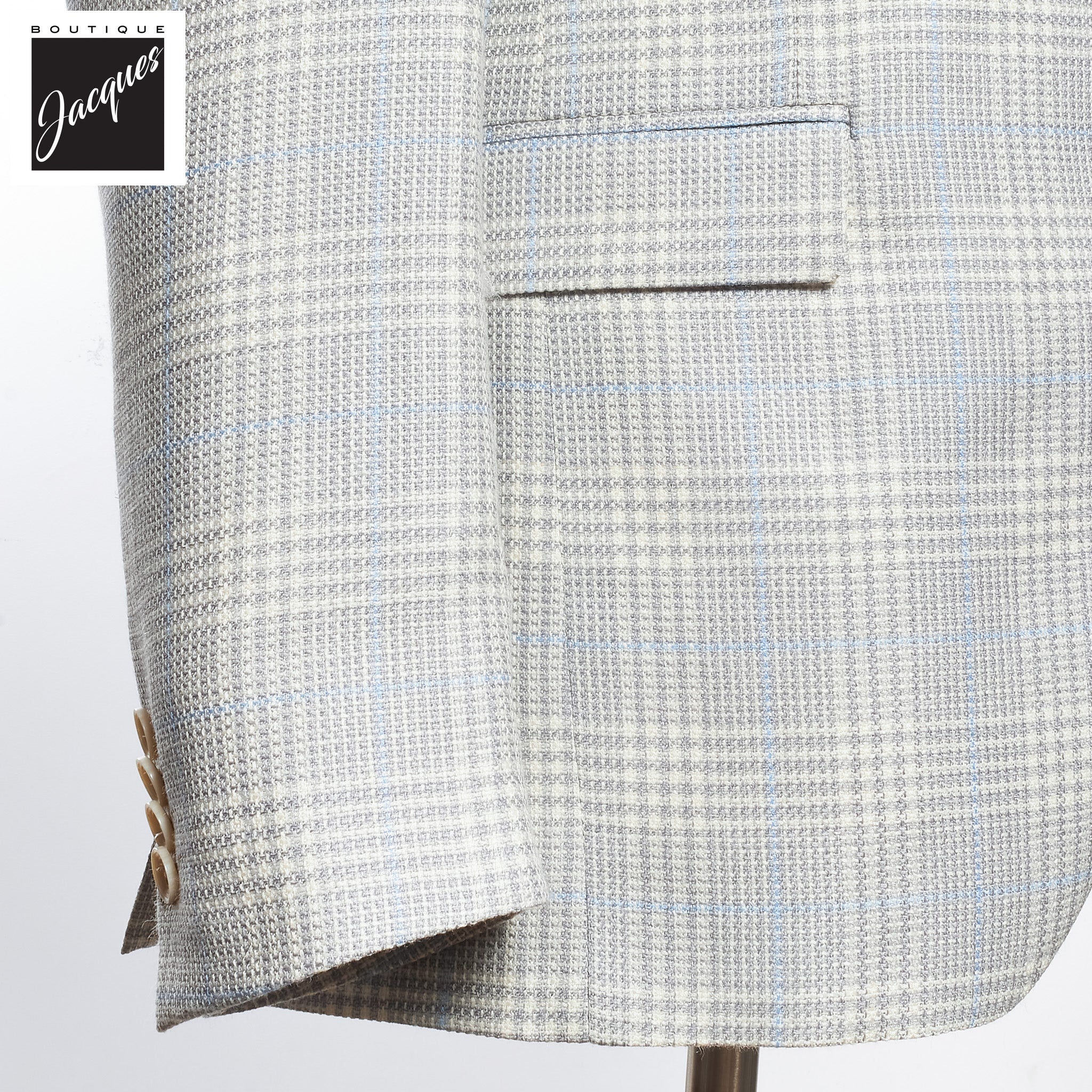 Light Gray Check Montana Contemporary Sport Jacket - Jack Victor