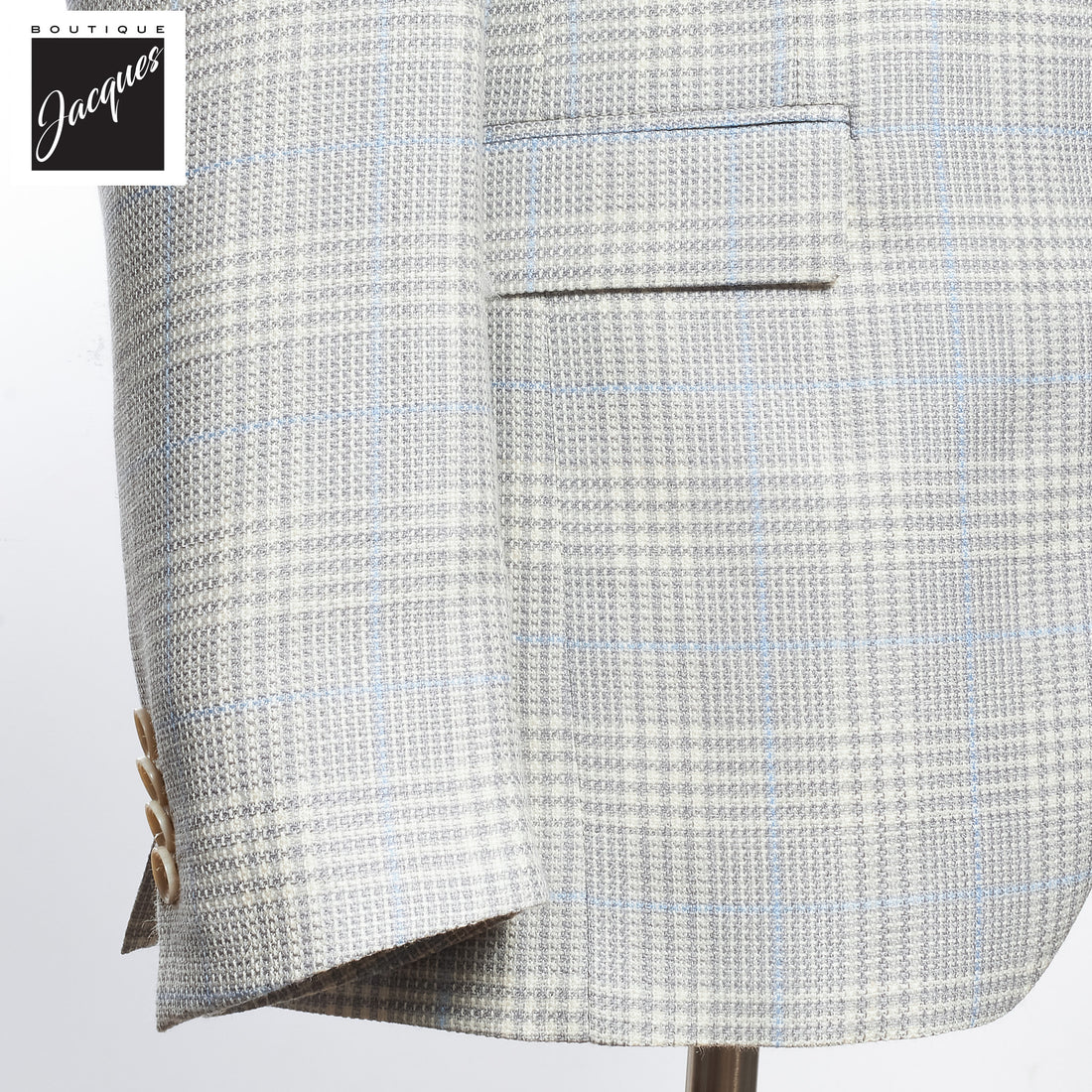 Light Gray Check Montana Contemporary Sport Jacket - Jack Victor