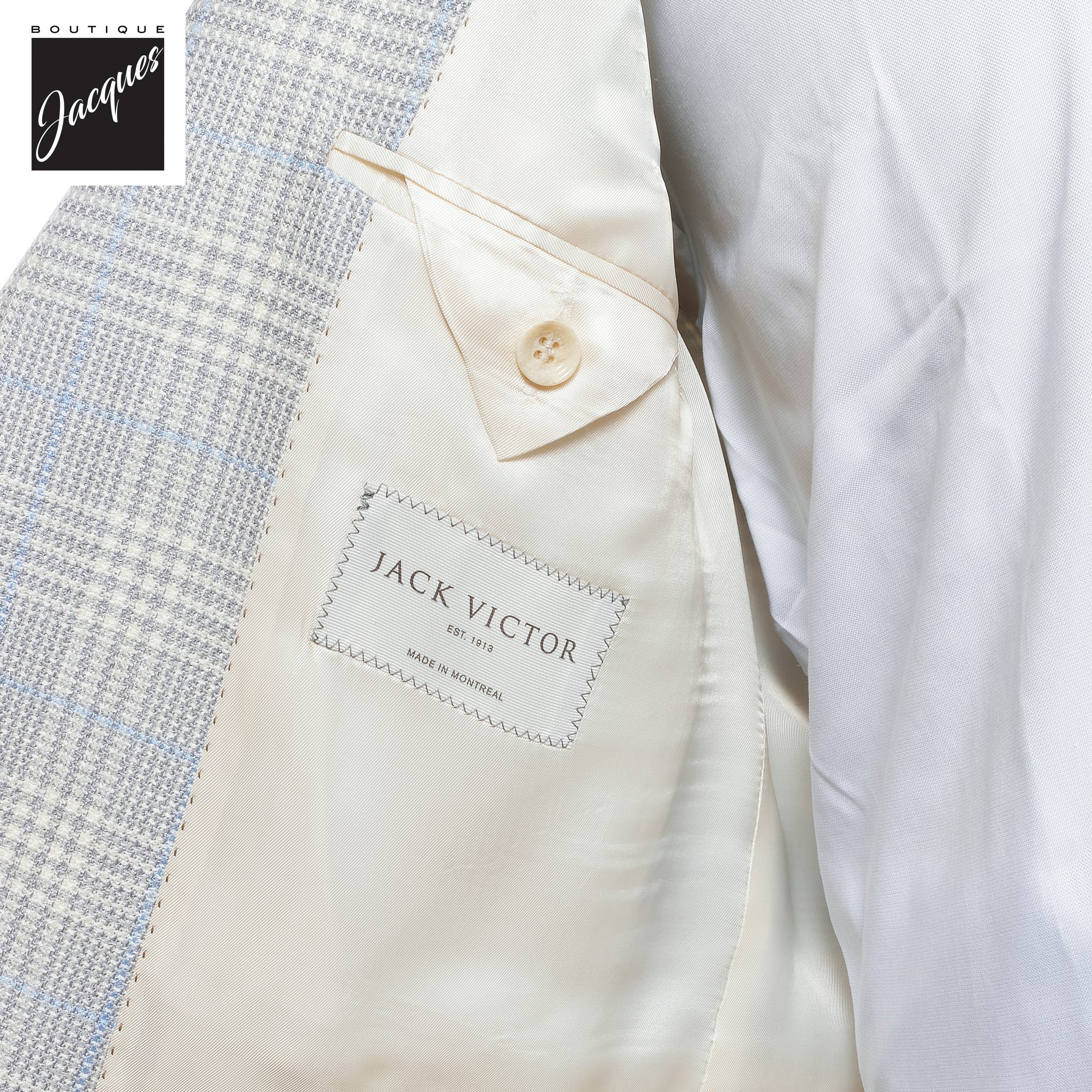 Light Gray Check Montana Contemporary Sport Jacket - Jack Victor