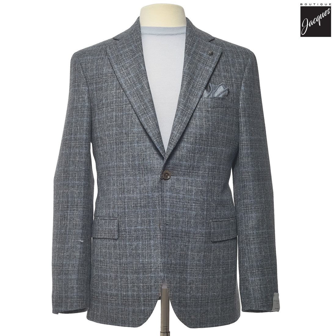 Gray Unconstructed Montana Wool Contemporary Fit Sport Jacket - Jack Victor