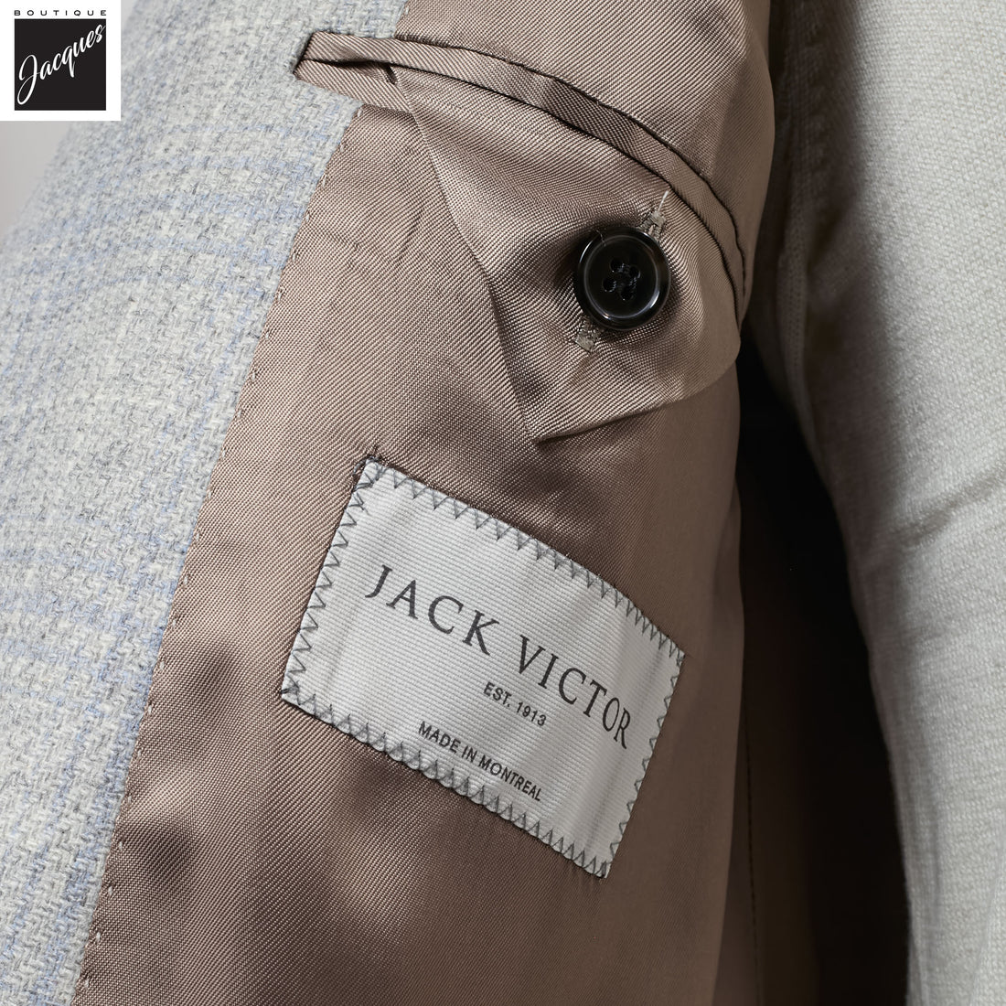 Light-Gray Unconstructed Montana Wool/Cashmere Contemporary Fit Sport Jacket - Jack Victor
