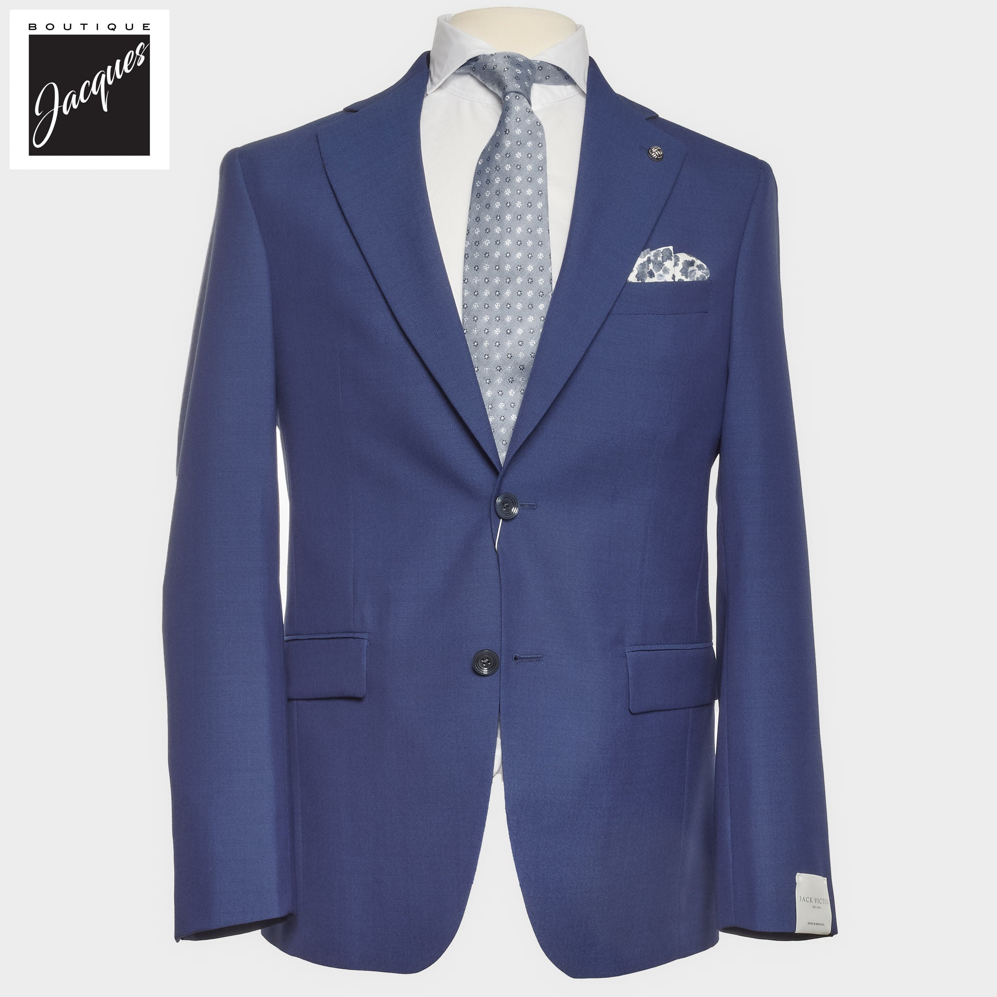 Mid Blue Montana Contemporary Fit Wool Suit - Jack Victor