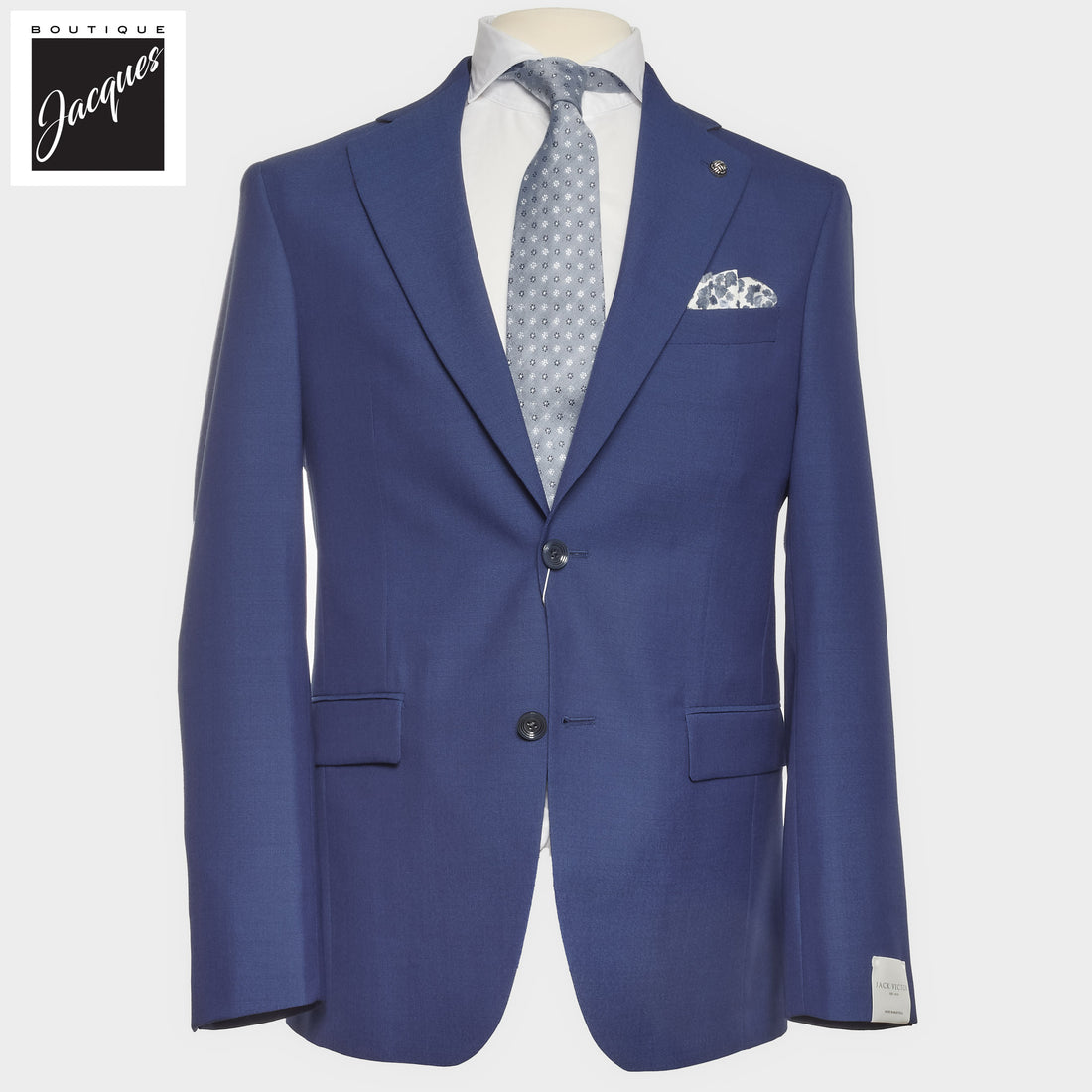 Mid Blue Montana Contemporary Fit Wool Suit - Jack Victor