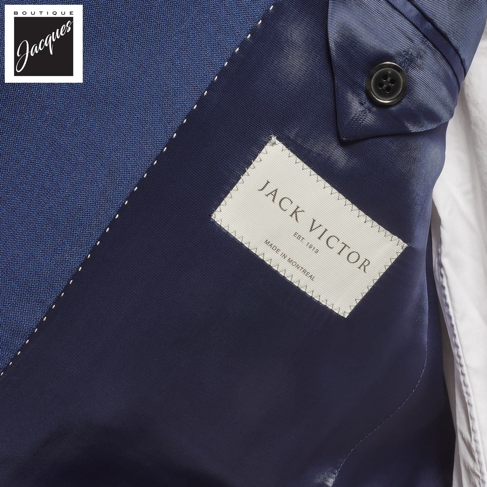 Mid Blue Montana Contemporary Fit Wool Suit - Jack Victor