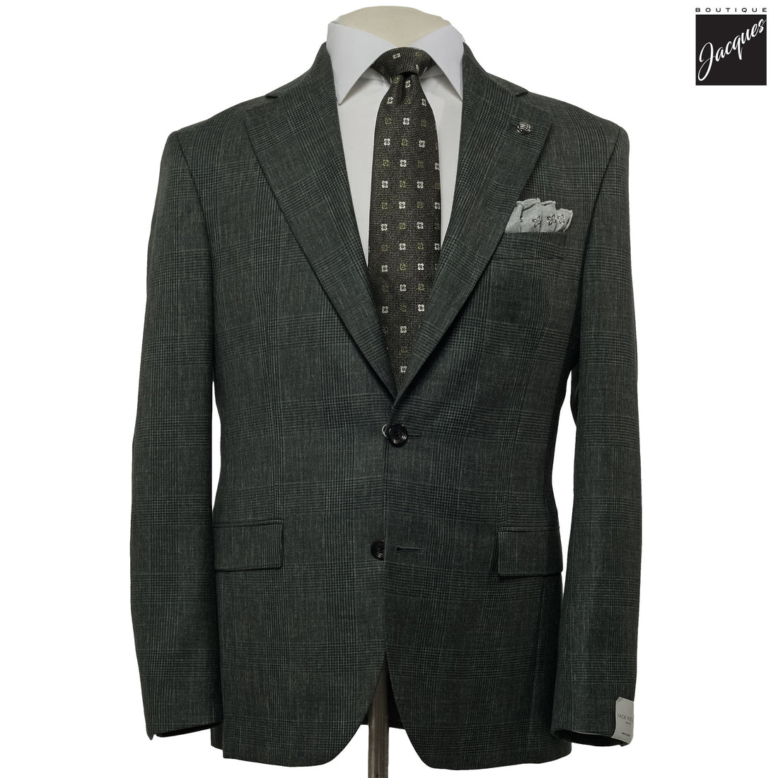 Green Prince of Wales Montana Contemporary Fit Wool Suit - Jack Victor
