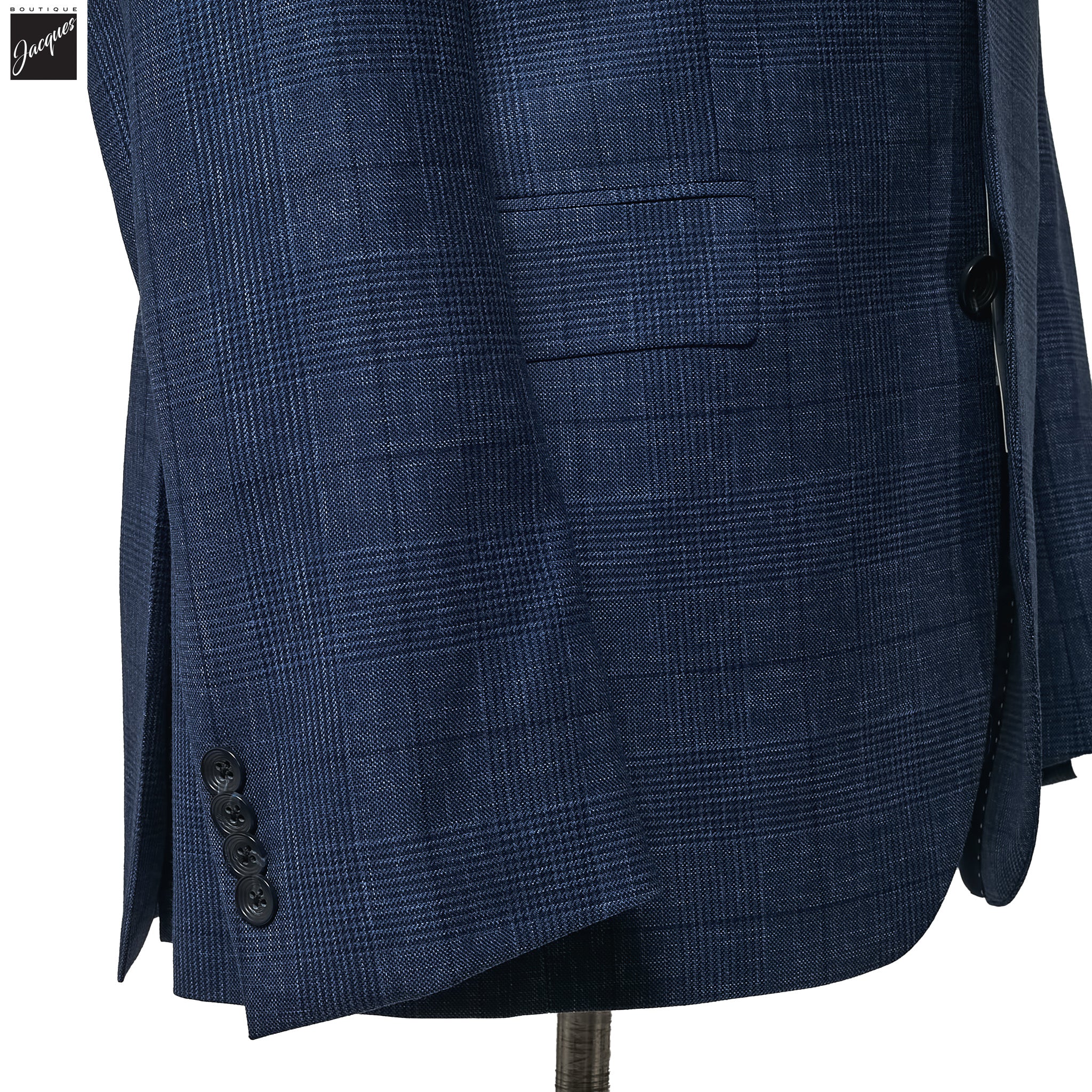 Blue Prince of Wales Montana Contemporary Fit Wool Suit - Jack Victor