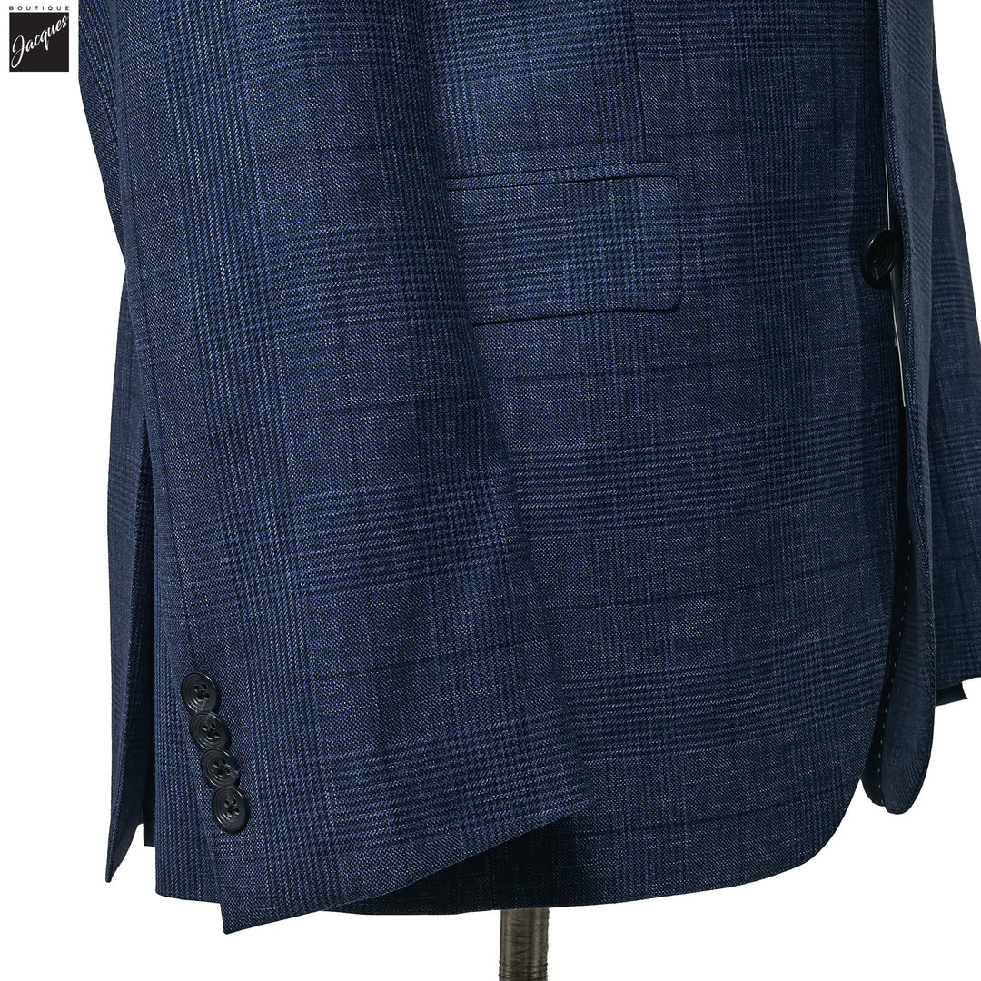 Blue Prince of Wales Montana Contemporary Fit Wool Suit - Jack Victor