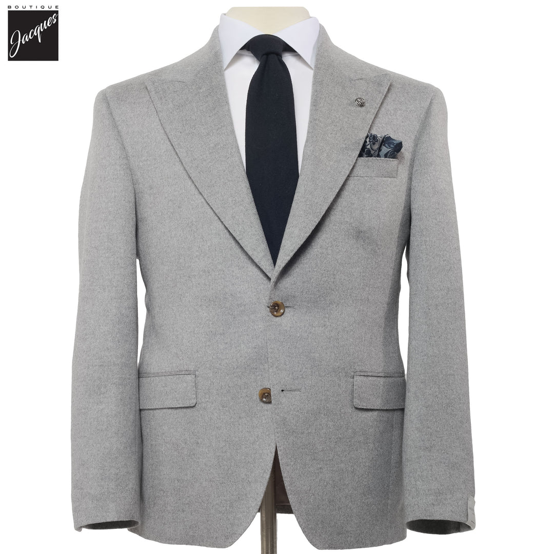 Gray Loro Piana Cashmere-Award Morgan Contemporary Fit Sport Jacket - Jack Victor 1913