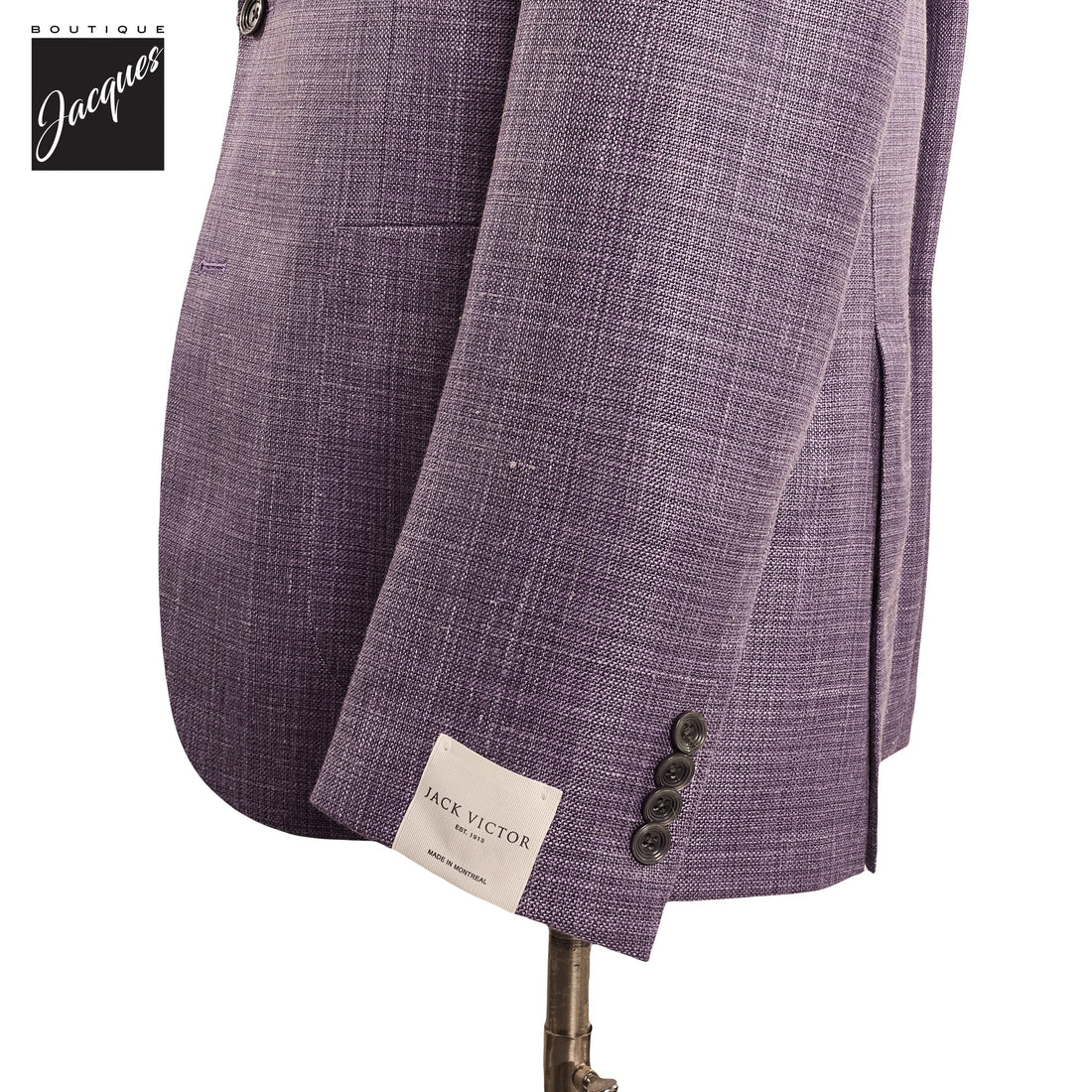 Lavender Neat Wool/Silk/Linen Morton Contemporary Fit Sport Jacket - Jack Victor