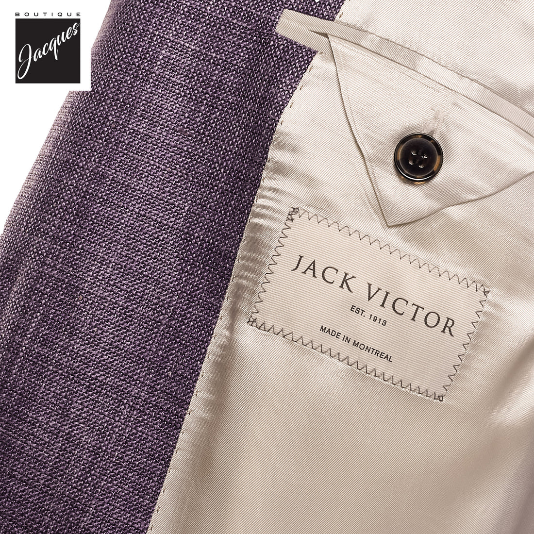 Lavender Neat Wool/Silk/Linen Morton Contemporary Fit Sport Jacket - Jack Victor