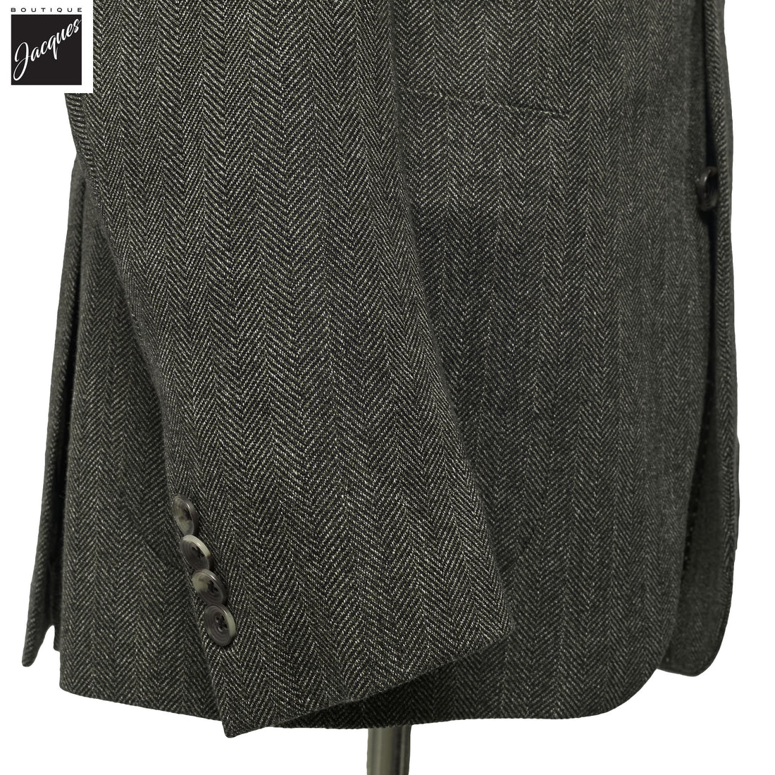 Olive Green Wool Cotton Morton Contemporary Fit Sport Jacket - Jack Victor