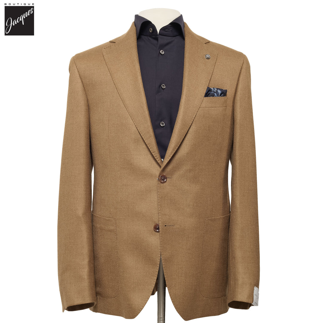 Camel Loro Piana Cashmere-Silk Myles Contemporary Fit Sport Jacket