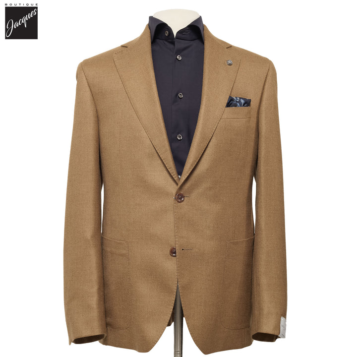 Camel Loro Piana Cashmere-Silk Myles Contemporary Fit Sport Jacket