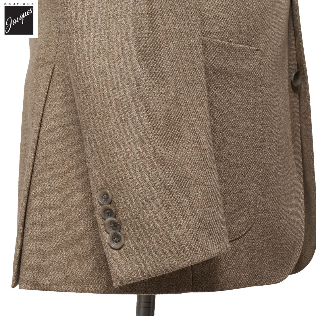 Beige Wool-Silk Tweed Myles Contemporary Fit Sport Jacket - Jack Victor