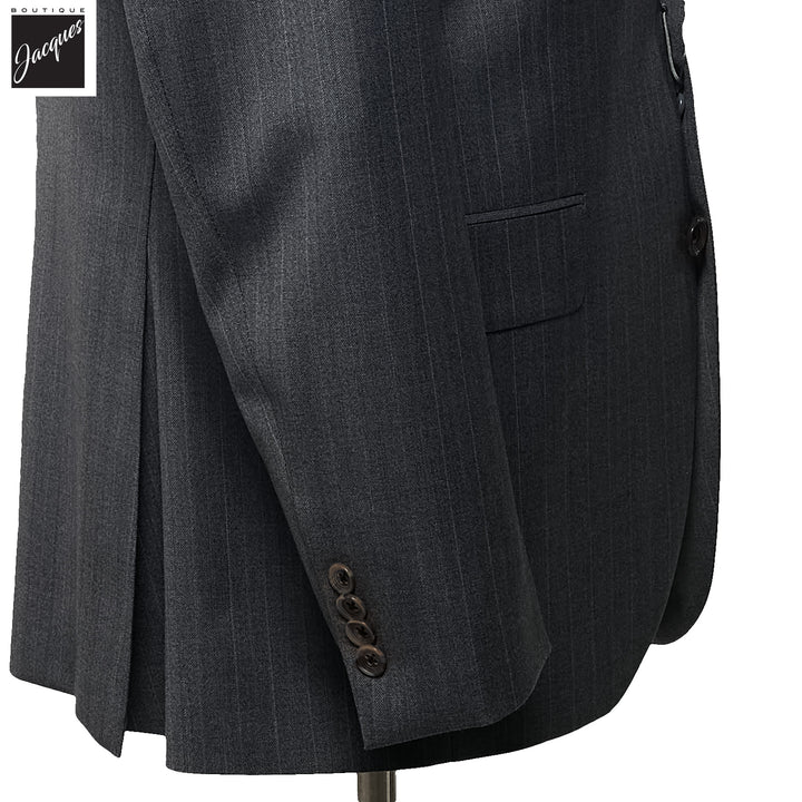 Gray Stripe Napoli Classic Fit Superfine Merino Wool Suit - Jack Victor