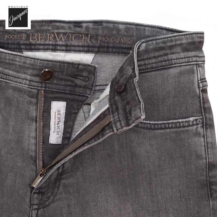Washed Black Cotton-Stretch Morello Slim Fit Jeans - Berwich