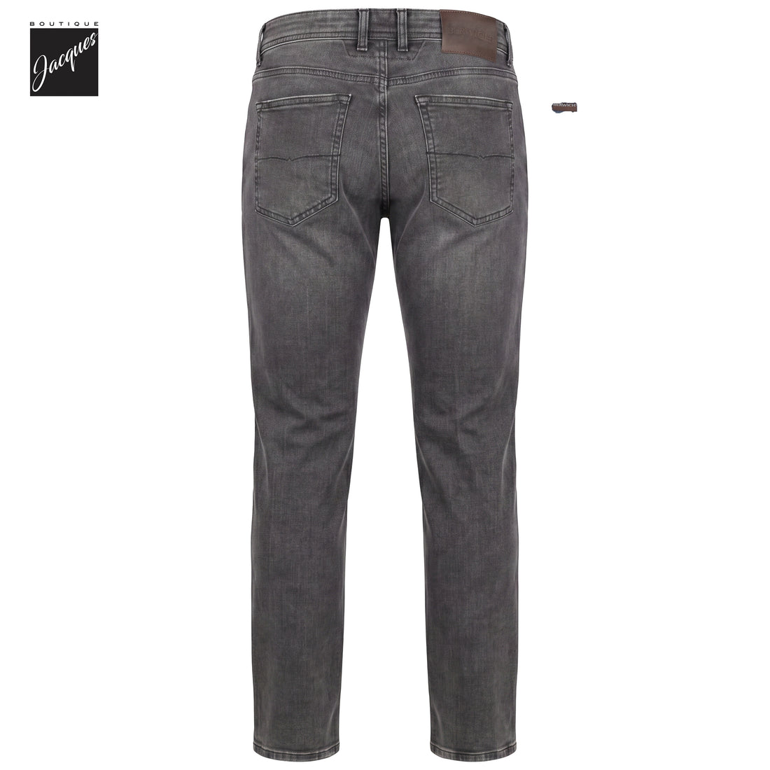 Washed Black Cotton-Stretch Morello Slim Fit Jeans - Berwich - Boutique Jacques International