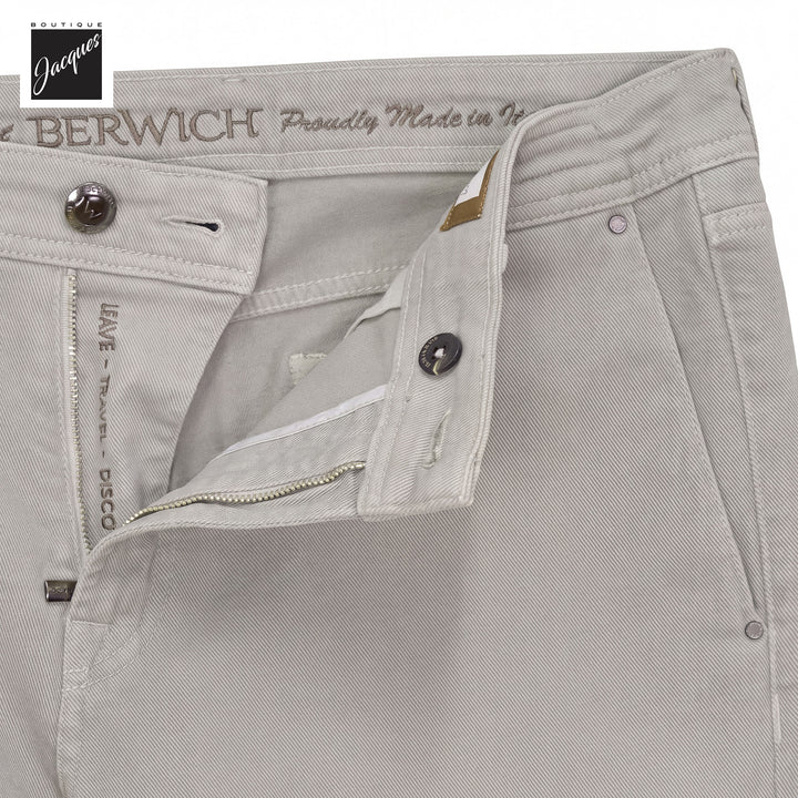 Gray Garment-Dyed Cotton-Blend Stretch Selvedge Denim Trouser - Berwich
