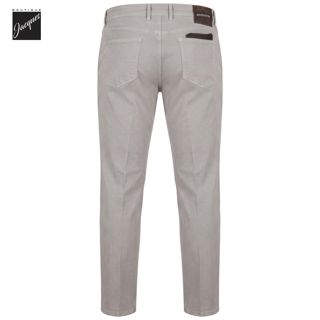 Gray Garment-Dyed Cotton-Blend Stretch Selvedge Denim Trouser - Berwich - Boutique Jacques International