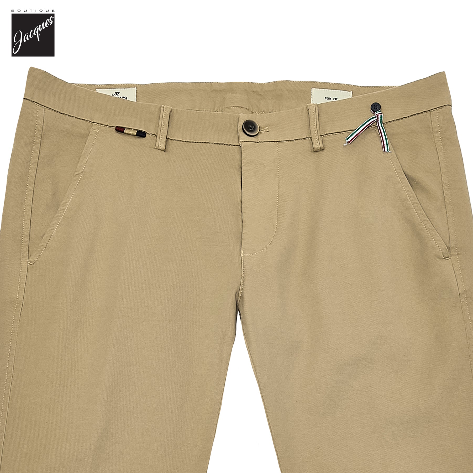 Sand Gaberdine Stretch Torino Slim Fit Chino Pants - Mason's - Boutique Jacques International