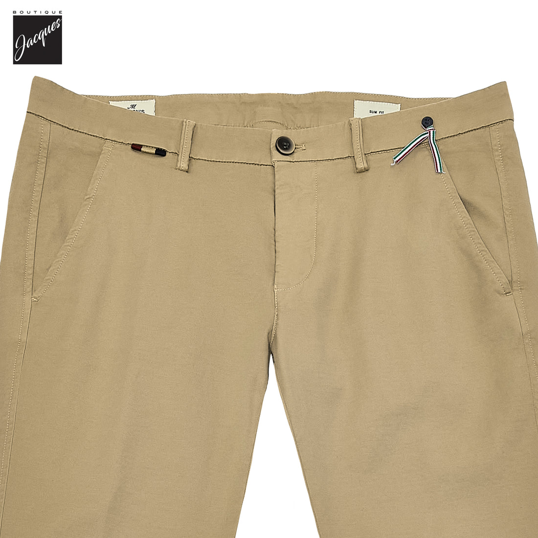 Sand Gaberdine Stretch Torino Slim Fit Chino Pants - Mason's - Boutique Jacques International
