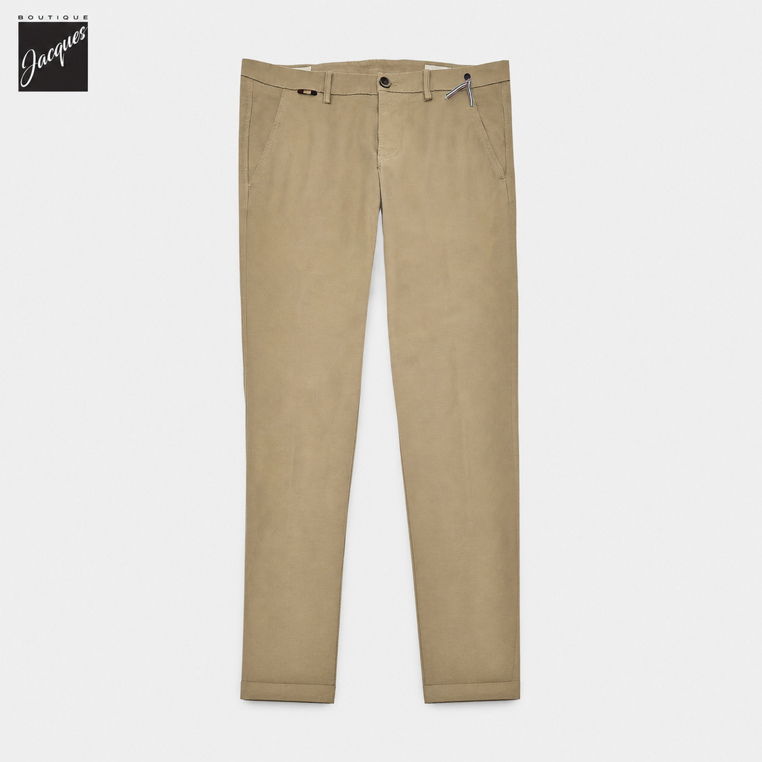 Sand Gaberdine Stretch Torino Slim Fit Chino Pants - Mason's - Boutique Jacques International