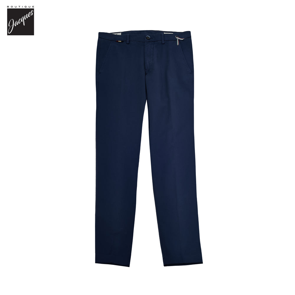 Mid Blue Gaberdine Stretch Torino Slim Fit Chino Pants - Mason's - Boutique Jacques International
