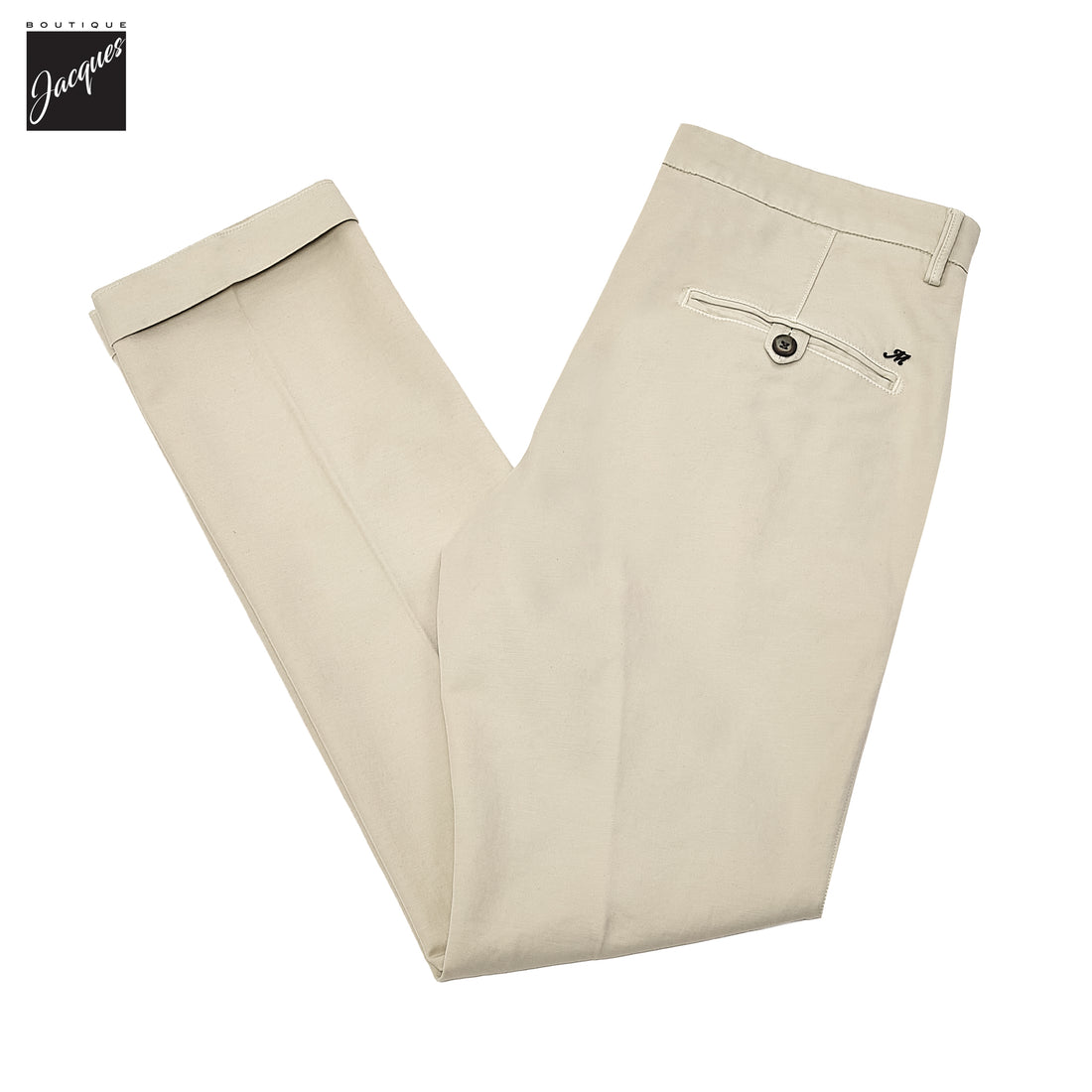 Light Beige Gaberdine Stretch Torino Slim Fit Chino Pants - Mason's - Boutique Jacques International
