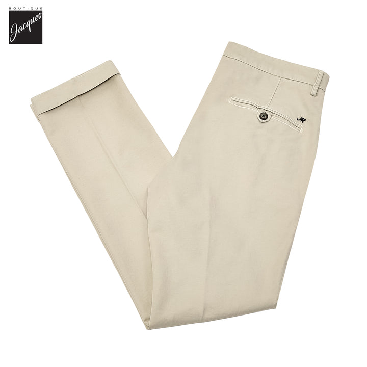 Light Beige Gaberdine Stretch Torino Slim Fit Chino Pants - Mason's - Boutique Jacques International