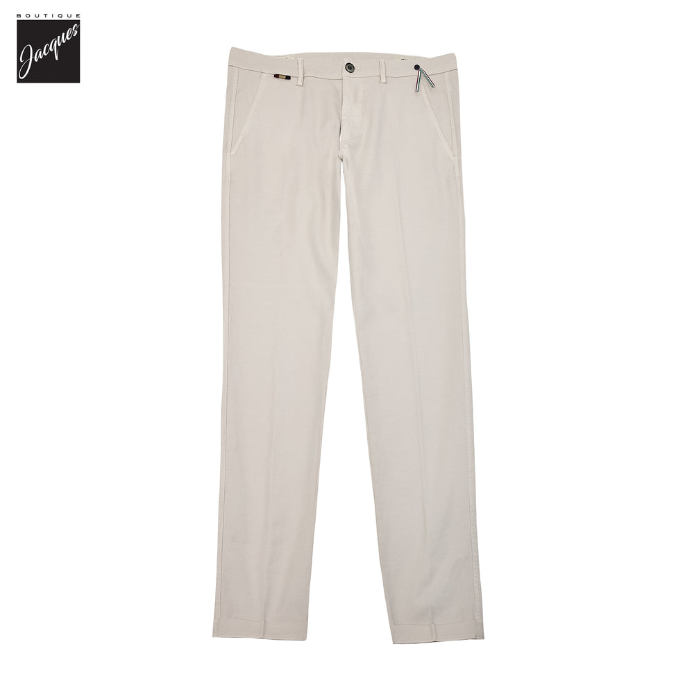 Bone Gaberdine Stretch Torino Slim Fit Chino Pants - Mason's - Boutique Jacques International